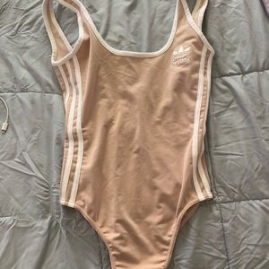 Nude Pink Adidas bodysuit